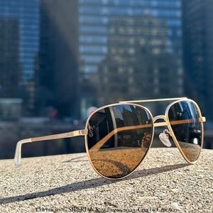 🇺🇸SIBERIAN 100%Genuine Glass BROWN Classic GOLD Frame Premium Aviator Unisex